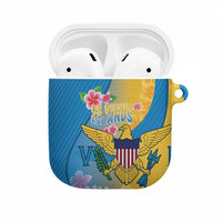 US Virgin Islands AirPods Case Coat of Arms Plumeria Curve Style - Wonder Print Shop