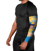 US Virgin Islands Arm Sleeves Coat of Arms Plumeria Curve Style - Wonder Print Shop