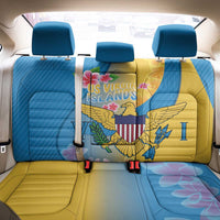 US Virgin Islands Back Car Seat Cover Coat of Arms Plumeria Curve Style - Wonder Print Shop