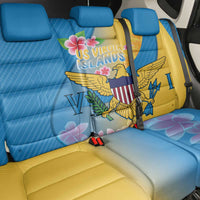 US Virgin Islands Back Car Seat Cover Coat of Arms Plumeria Curve Style - Wonder Print Shop