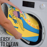 US Virgin Islands Bathroom Set Coat of Arms Plumeria Curve Style - Wonder Print Shop