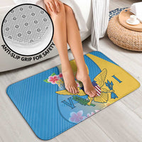 US Virgin Islands Bathroom Set Coat of Arms Plumeria Curve Style - Wonder Print Shop