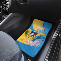 US Virgin Islands Car Mats Coat of Arms Plumeria Curve Style - Wonder Print Shop