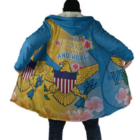 US Virgin Islands Cloak Coat of Arms Plumeria Curve Style - Wonder Print Shop