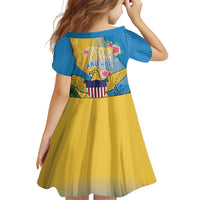 US Virgin Islands Family Matching Puletasi and Hawaiian Shirt Coat of Arms Plumeria Curve Style - Wonder Print Shop