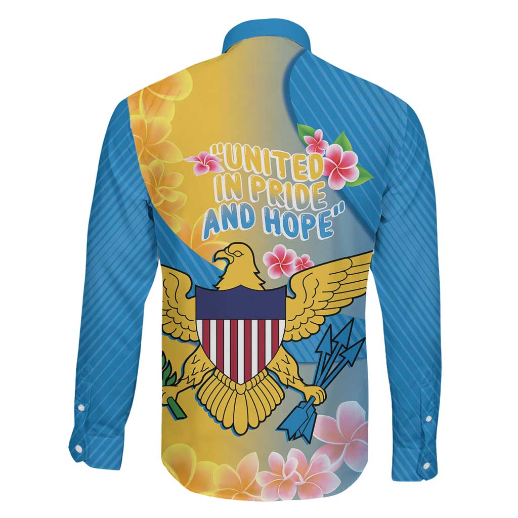 US Virgin Islands Family Matching Puletasi and Hawaiian Shirt Coat of Arms Plumeria Curve Style - Wonder Print Shop
