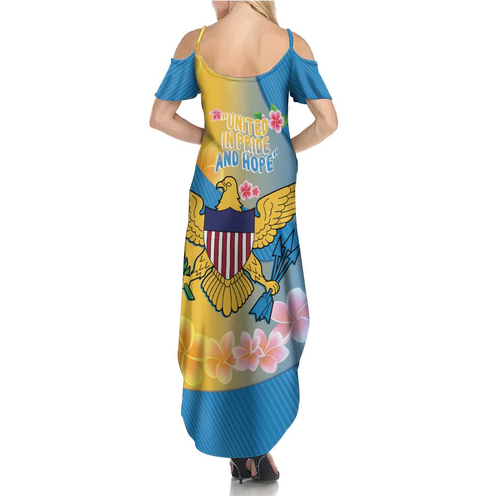 US Virgin Islands Family Matching Summer Maxi Dress and Hawaiian Shirt Coat of Arms Plumeria Curve Style - Wonder Print Shop