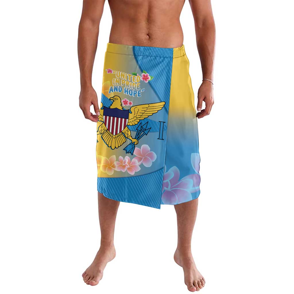 US Virgin Islands Lavalava Coat of Arms Plumeria Curve Style - Wonder Print Shop