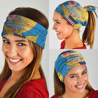 US Virgin Islands Neck Gaiter Coat of Arms Plumeria Curve Style - Wonder Print Shop