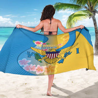 US Virgin Islands Sarong Coat of Arms Plumeria Curve Style - Wonder Print Shop