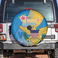US Virgin Islands Spare Tire Cover Coat of Arms Plumeria Curve Style - Wonder Print Shop