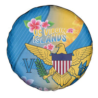 US Virgin Islands Spare Tire Cover Coat of Arms Plumeria Curve Style - Wonder Print Shop