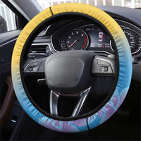 US Virgin Islands Steering Wheel Cover Coat of Arms Plumeria Curve Style - Wonder Print Shop