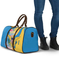 US Virgin Islands Travel Bag Coat of Arms Plumeria Curve Style - Wonder Print Shop