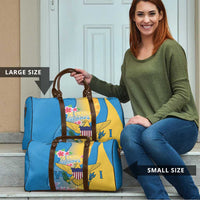 US Virgin Islands Travel Bag Coat of Arms Plumeria Curve Style - Wonder Print Shop