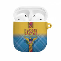 US Virgin Islands AirPods Case Madras Pattern Gradient Style - Wonder Print Shop