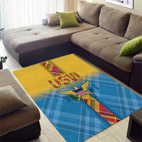 US Virgin Islands Area Rug Madras Pattern Gradient Style - Wonder Print Shop