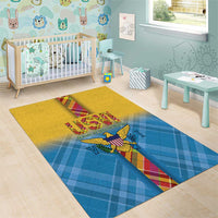 US Virgin Islands Area Rug Madras Pattern Gradient Style - Wonder Print Shop