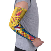 US Virgin Islands Arm Sleeves Madras Pattern Gradient Style - Wonder Print Shop