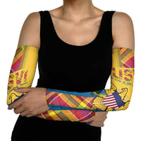 US Virgin Islands Arm Sleeves Madras Pattern Gradient Style - Wonder Print Shop