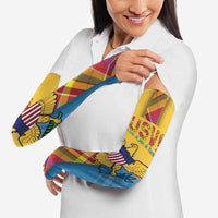 US Virgin Islands Arm Sleeves Madras Pattern Gradient Style - Wonder Print Shop