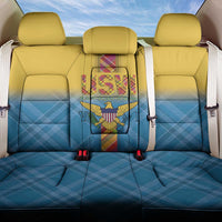 US Virgin Islands Back Car Seat Cover Madras Pattern Gradient Style - Wonder Print Shop
