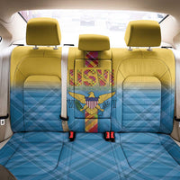 US Virgin Islands Back Car Seat Cover Madras Pattern Gradient Style - Wonder Print Shop