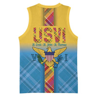 US Virgin Islands Basketball Jersey Madras Pattern Gradient Style - Wonder Print Shop