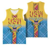 US Virgin Islands Basketball Jersey Madras Pattern Gradient Style - Wonder Print Shop