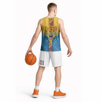 US Virgin Islands Basketball Jersey Madras Pattern Gradient Style - Wonder Print Shop