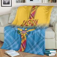 US Virgin Islands Blanket Madras Pattern Gradient Style - Wonder Print Shop