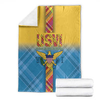 US Virgin Islands Blanket Madras Pattern Gradient Style - Wonder Print Shop