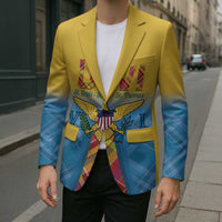 US Virgin Islands Blazer Madras Pattern Gradient Style - Wonder Print Shop