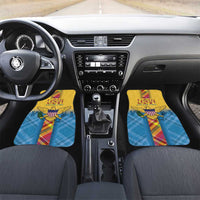 US Virgin Islands Car Mats Madras Pattern Gradient Style - Wonder Print Shop