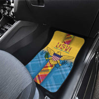 US Virgin Islands Car Mats Madras Pattern Gradient Style - Wonder Print Shop