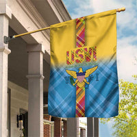 US Virgin Islands Garden Flag Madras Pattern Gradient Style - Wonder Print Shop