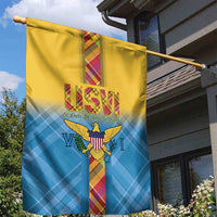 US Virgin Islands Garden Flag Madras Pattern Gradient Style - Wonder Print Shop