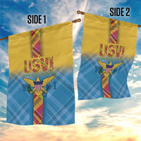 US Virgin Islands Garden Flag Madras Pattern Gradient Style - Wonder Print Shop