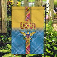 US Virgin Islands Garden Flag Madras Pattern Gradient Style - Wonder Print Shop