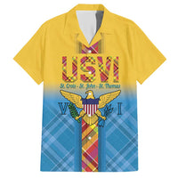 US Virgin Islands Hawaiian Shirt Madras Pattern Gradient Style - Wonder Print Shop