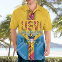 US Virgin Islands Hawaiian Shirt Madras Pattern Gradient Style - Wonder Print Shop