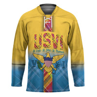 US Virgin Islands Hockey Jersey Madras Pattern Gradient Style - Wonder Print Shop