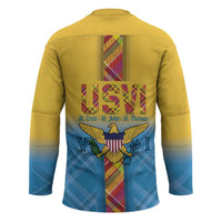 US Virgin Islands Hockey Jersey Madras Pattern Gradient Style - Wonder Print Shop