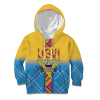 US Virgin Islands Kid Hoodie Madras Pattern Gradient Style - Wonder Print Shop