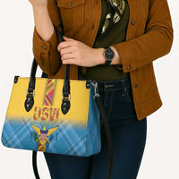 US Virgin Islands Leather Bag Madras Pattern Gradient Style - Wonder Print Shop