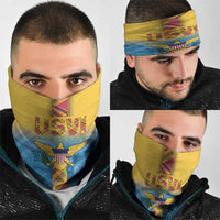 US Virgin Islands Neck Gaiter Madras Pattern Gradient Style - Wonder Print Shop