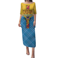 US Virgin Islands Puletasi Madras Pattern Gradient Style - Wonder Print Shop