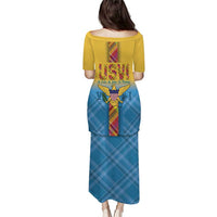 US Virgin Islands Puletasi Madras Pattern Gradient Style - Wonder Print Shop