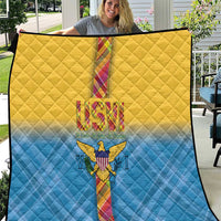 US Virgin Islands Quilt Madras Pattern Gradient Style - Wonder Print Shop