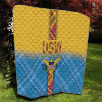 US Virgin Islands Quilt Madras Pattern Gradient Style - Wonder Print Shop